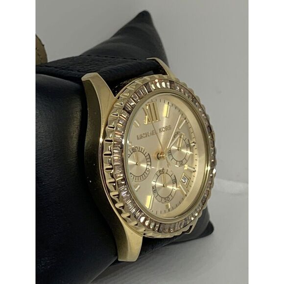 Michael Kors MK5874 Women's Leather Analog Dial Quartz Genuine Watch Watch BP611 - Picture 4 of 11